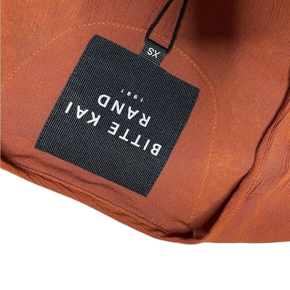 NWT BITTE KAI RAND Sheer Long Cardigan Terracotta Orange Size XS - Picture 9 of 9